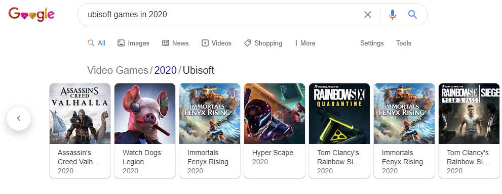 بازی هایی که یوبی سافت در سال 2020 منتشر کرده - تبلیغات برای به روز رسانی اطلاعات مشتری